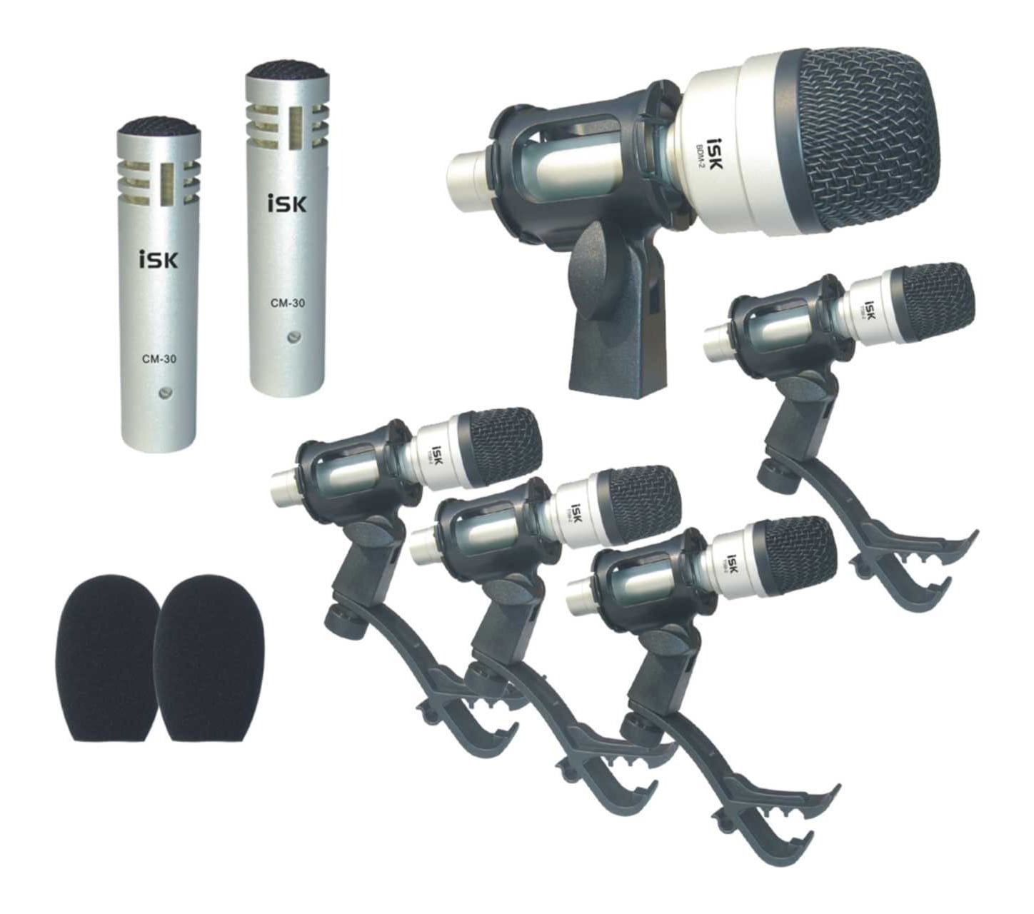 iSK DSM7B Drum Kit Microphone Set 7Piece