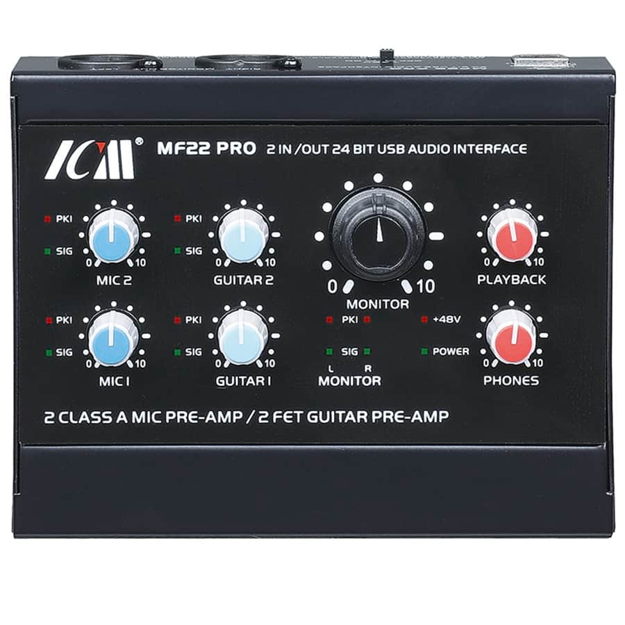 Icm Mf 22 Usb Audio Interface With 2 Class A Mic Preamps Swamp