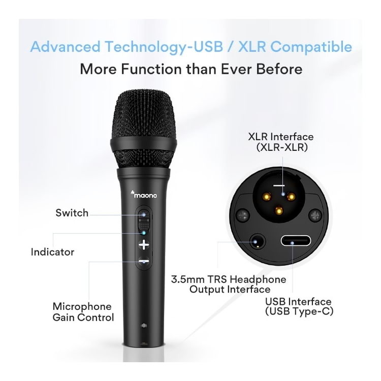 HD300 Dynamic Broadcast USB/XLR Microphone