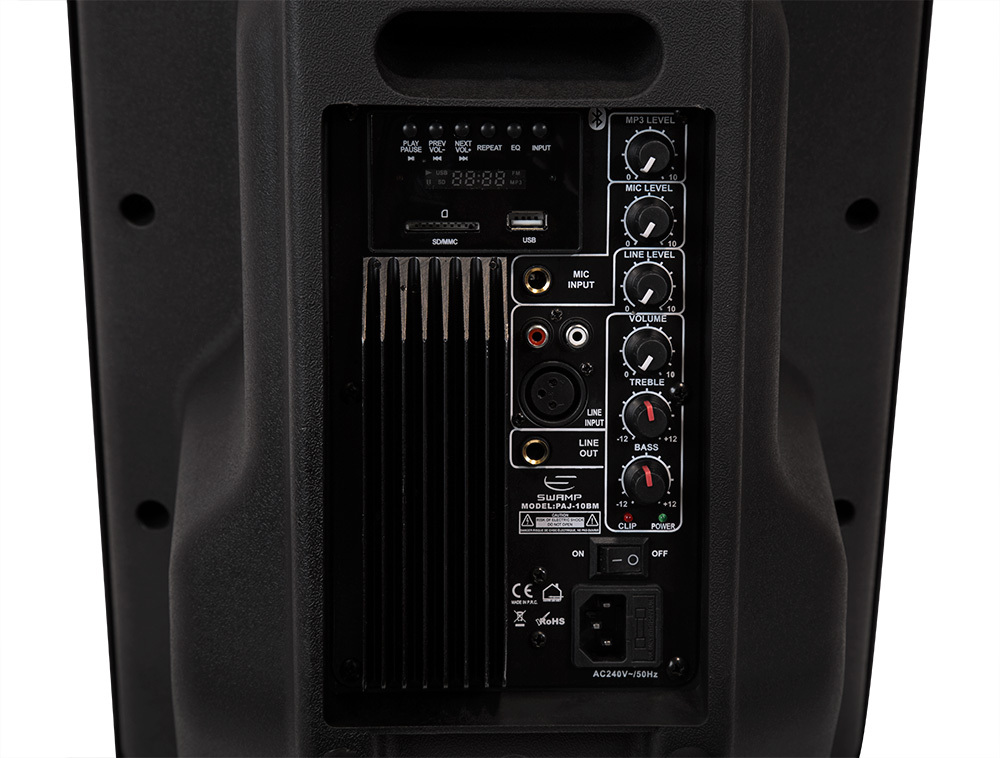 SWAMP 10" Powered PA Speaker Biamped 120W + 30W RMS SWAMP