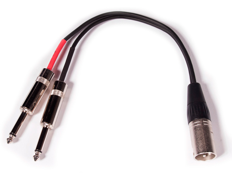 XLR(m) to 2x 1/4" Combiner / Splitter Y Cable SWAMP