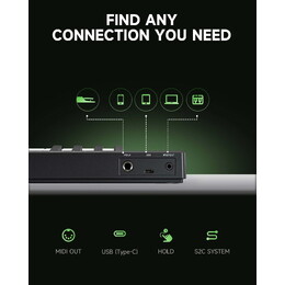 Donner Essential L1 Analog Synthesizer with KB-32M 32-Key Keyboard Pack