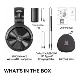 OneOdio Studio Max 2 Hybrid Wireless DJ and Studio Monitor Headphones