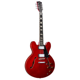Artist Cherry58DLX Semi-Hollow Electric Guitar with Bullbucker Pickups