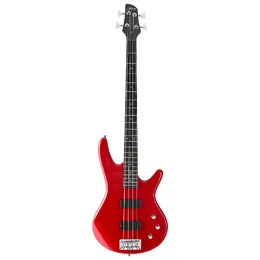 Artist ABA200 Solid Active Electric Bass Guitar - Red