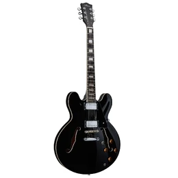Artist Black58DLX Semi-Hollow Electric Guitar with Bullbucker Pickups