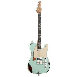 Artist AT57 Sunburst Aged Electric Guitar with HS Pickups - Vintage Green