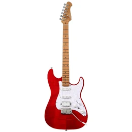 Artist AS30 HSS Electric Guitar with Premium Gig Bag - Ruby Flame