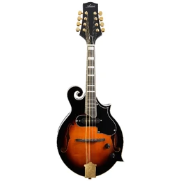 Artist MDF200EQ Solid Top Sunburst Mandolin with Pickup and Black Hard Case