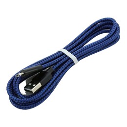 SWAMP Micro USB to USB 2.0 Male Braided Jacket - Blue - 3m
