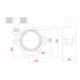 Beamz BC50B-100N Slimline Half Coupler Clamp – Black