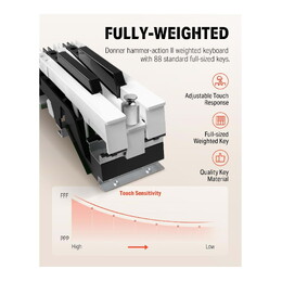 Donner DDP-80 88-Key Digital Piano - Walnut Wood