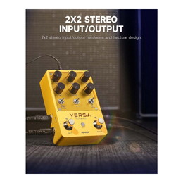 Donner Versa Yellow Fall II Delay & Reverb Guitar Effects Pedal