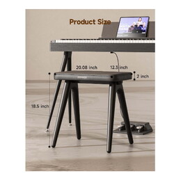 Donner DKB-100 Solid Wood Piano Bench - Black