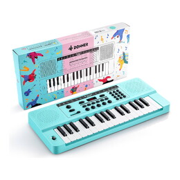 Donner DEK-32 32-Key Portable Electronic Keyboard - Cyan