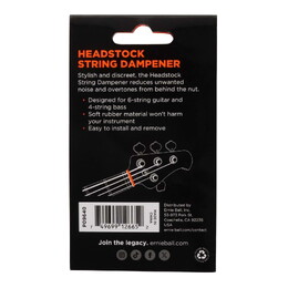 Ernie Ball 9640 String Dampener - Guitar Headstock