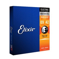 Elixir 12002 Nanoweb Electric Guitar Strings - Super Light Gauge - 09-42