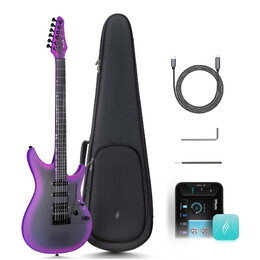 Enya Inspire Smart Carbon Fibre Super Strat Electric Guitar - Purple