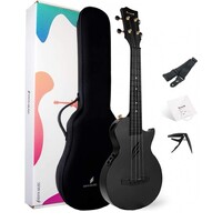 Enya Nova U Carbon Concert Ukulele - Black - includes pickup