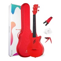 Enya Nova U Carbon Concert Ukulele - Red - includes pickup