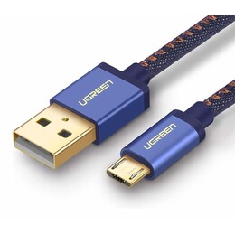 UGREEN Premium Micro USB to USB 2.0 Type A Cable Braided Jacket - BLUE - 150cm