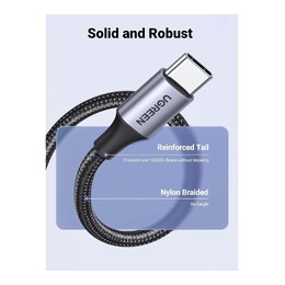 UGREEN 45071 USB-A to USB-C Braided Fast Charging Cable - 1m