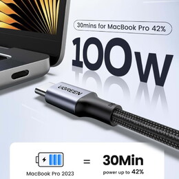 UGREEN 70427 100W USB-C to USB-C Fast Charging Cable - 1m