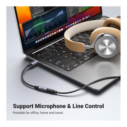 UGREEN 80154 USB-C to 3.5mm M/F Cable Braided - 10cm