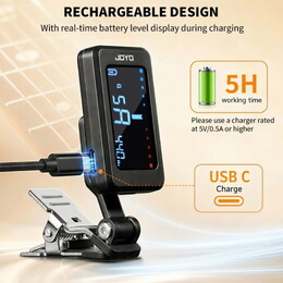 JOYO JT-480 Rechargeable Chromatic Clip-On Tuner