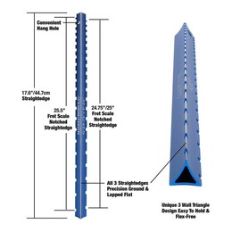 Music Nomad MN821 "Tri-Beam" Dual Notched Straight Edge & Precision Straightedge