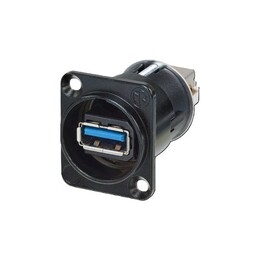 Neutrik NAUSB3-B D-Size USB 3.0 Feed-Through Panel Mount Connector