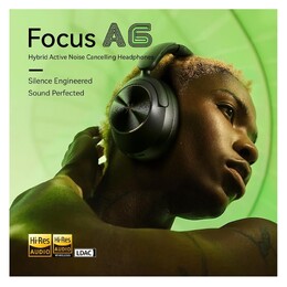 OneOdio Focus A6 Over-Ear Hybrid ANC Wireless Bluetooth 6.0 Headphones