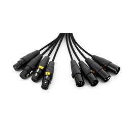 SWAMP 8-way DB-25 to XLR Digital I/O AES Cable TASCAM wiring - 2m