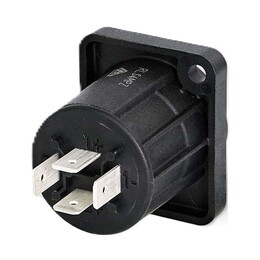 REAN RLS4MPZ 4-Pole D-Size Speakon Chassis Panel Mount Connector