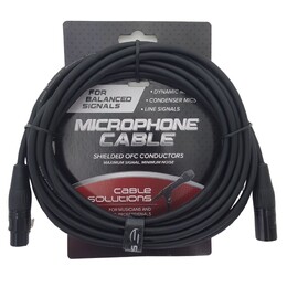 Stage Series Balanced XLR Microphone Cable - BLACK Connector - 3m