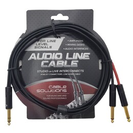 Premium Insert Cable TRS to Dual 1/4" TS - 2m