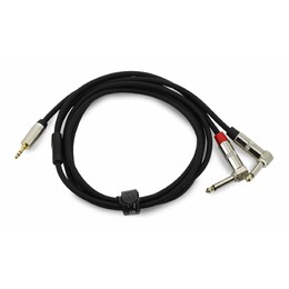 Mini-Jack to Dual Right-Angle 1/4" - DJ Smartphone Cable - 5m