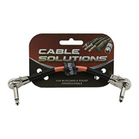 SWAMP Guitar Effect Pedal Patch Cable - Pancake Jack Connector - 20cm - Orange