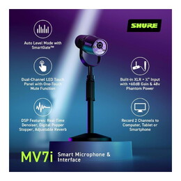 Shure MV7i Smart Microphone and Interface