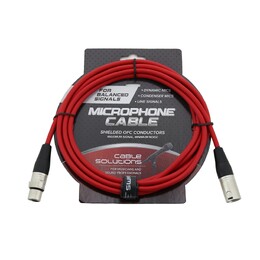 Stage Series Balanced XLR Microphone Cable - RED Cable - 3m