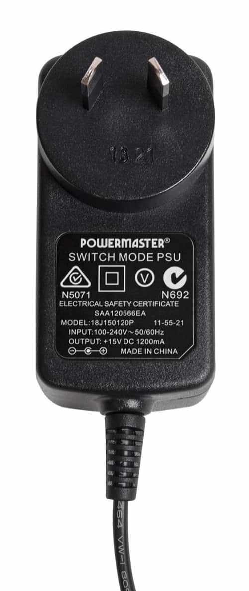 Powermaster 15V DC 1200mA Power Supply AC Adapter SWAMP