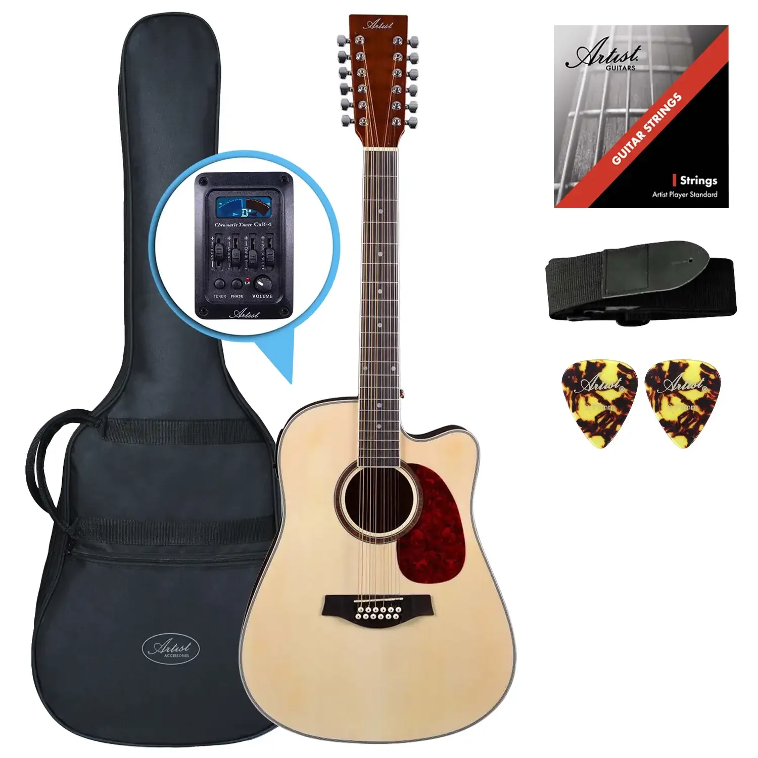 Loog Pro Acoustic 3-String Guitar for Kids aged 7+ Beginner - White