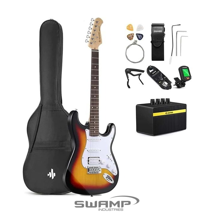 Enya Nova Go Sonic Smart Electric Guitar - 10W Speaker, Carbon Fibre - White