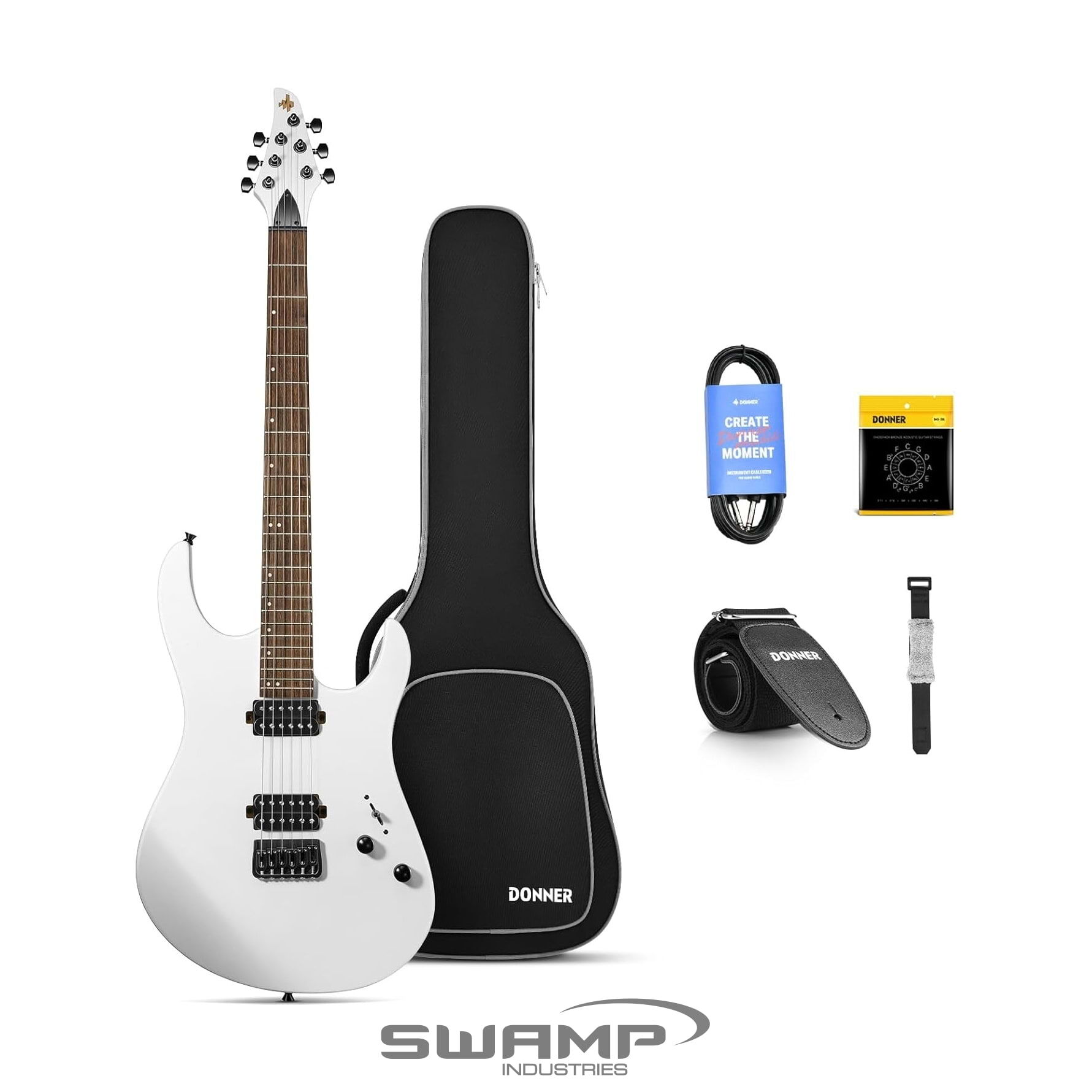 Enya Nova Go Sonic Smart Electric Guitar - 10W Speaker, Carbon Fibre Ocean Blue