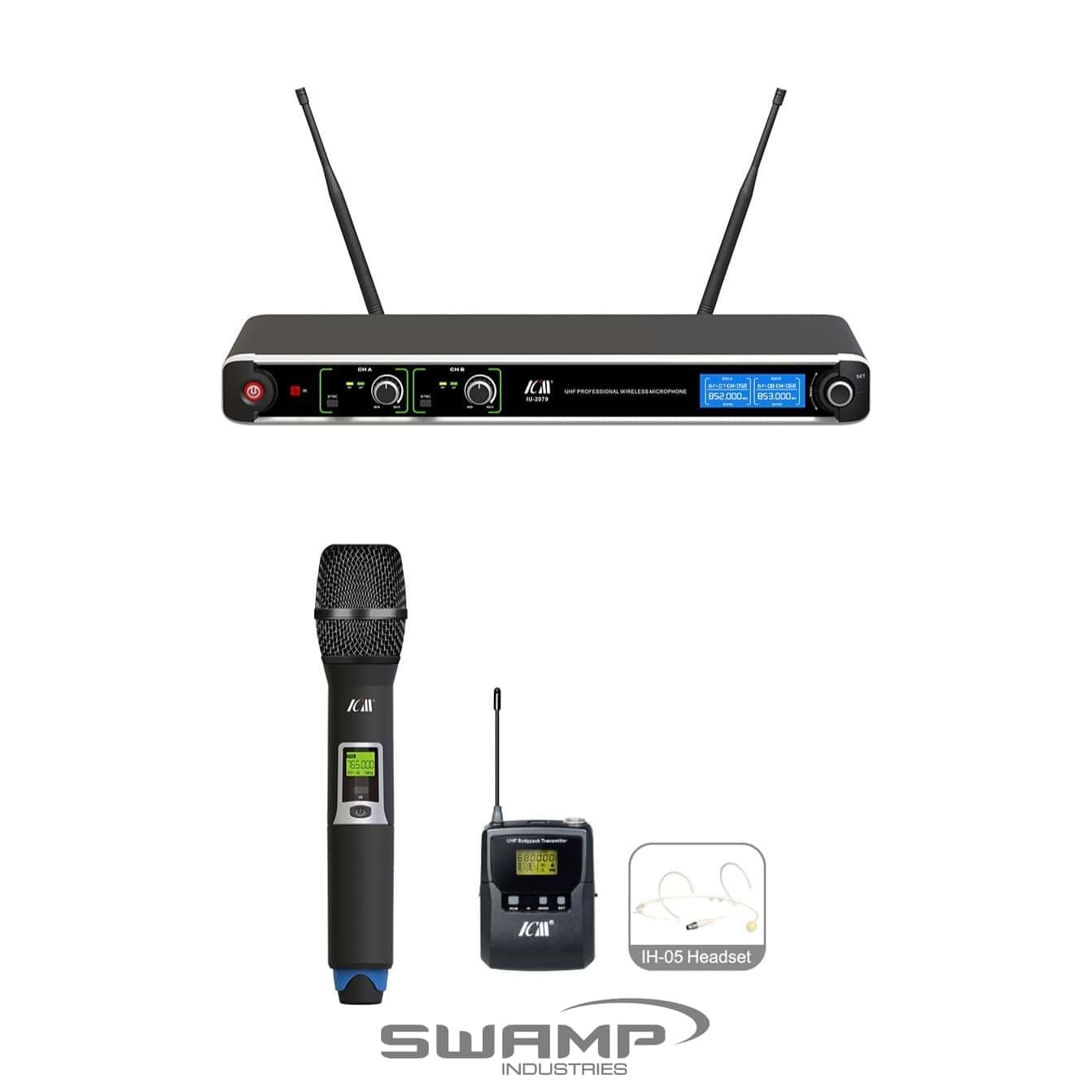 ICM IU-1018A Single Channel Wireless Microphone System 1 Bodypack Transmitter 