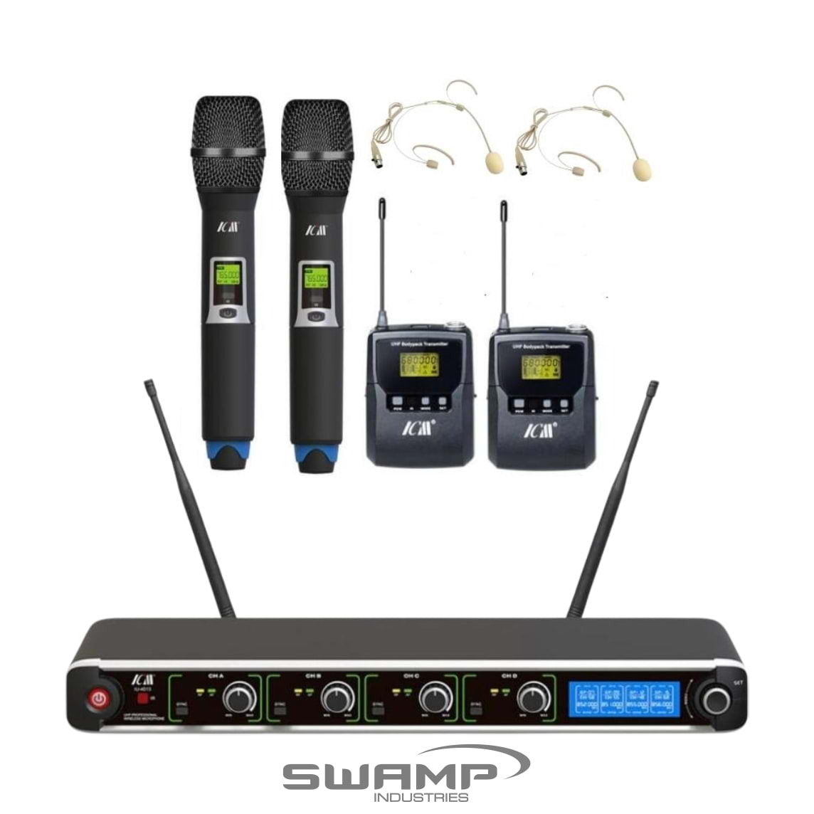 ICM IU-1018A Single Channel Wireless Microphone System 1 Bodypack Transmitter 