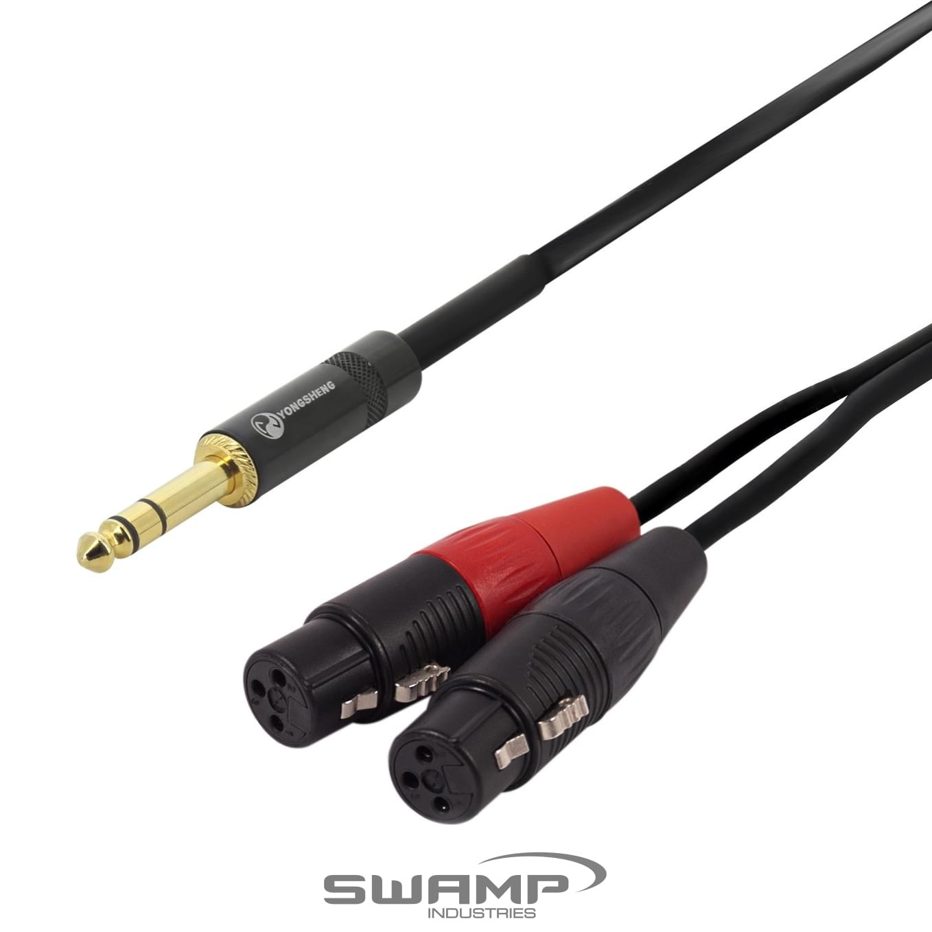 Dual XLR(m) to 3.5mm AUX Minijack TRS - Stereo Signal Headphone Splitter