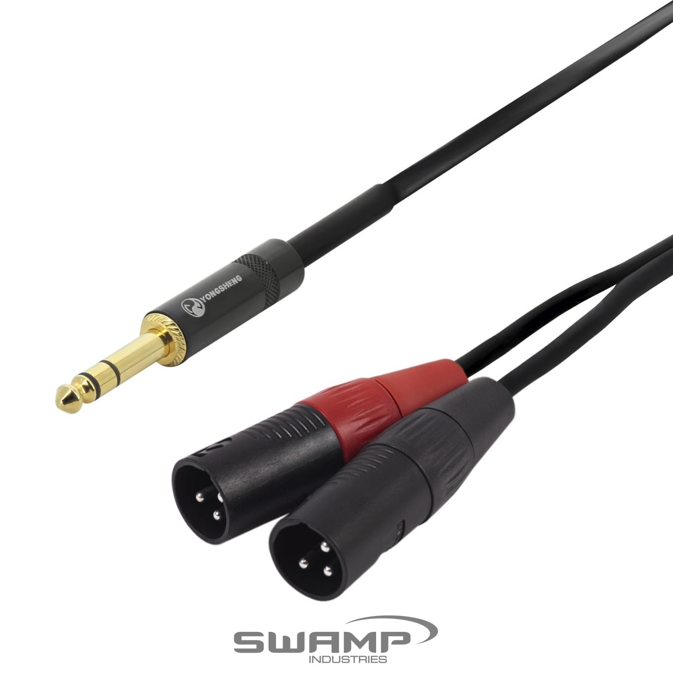 Dual XLR(m) to 3.5mm AUX Minijack TRS - Stereo Signal Headphone Splitter