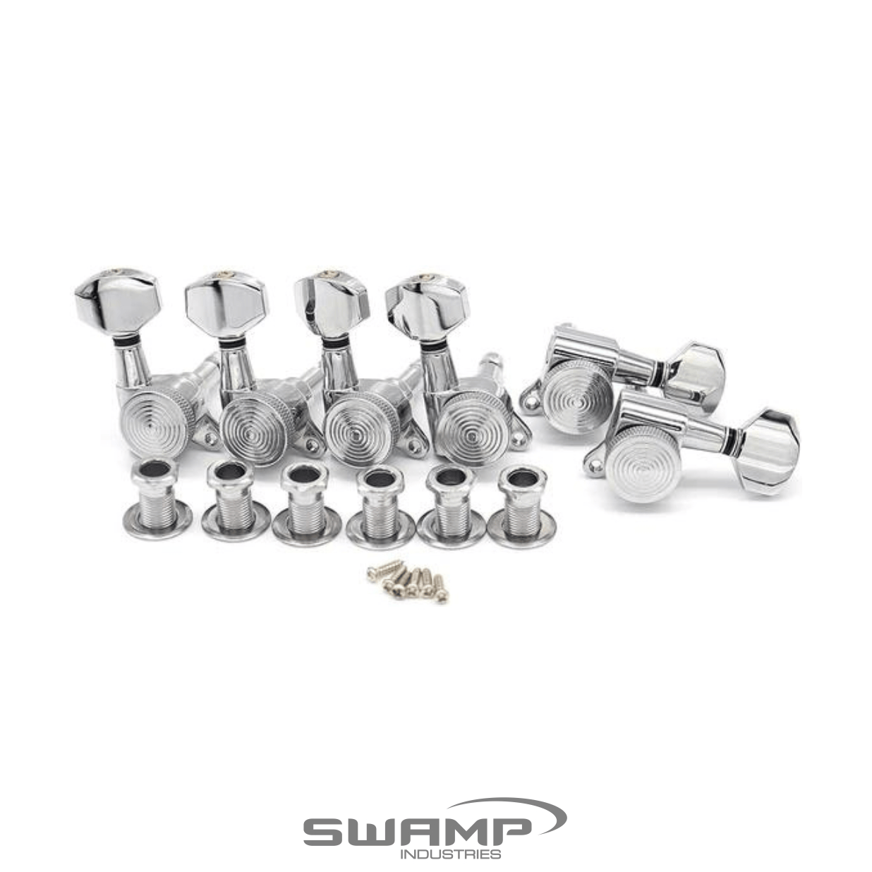 SWAMP 3+3 Locking Tuner Machine Heads - Gold with 3x Left Side and 3x Right Side