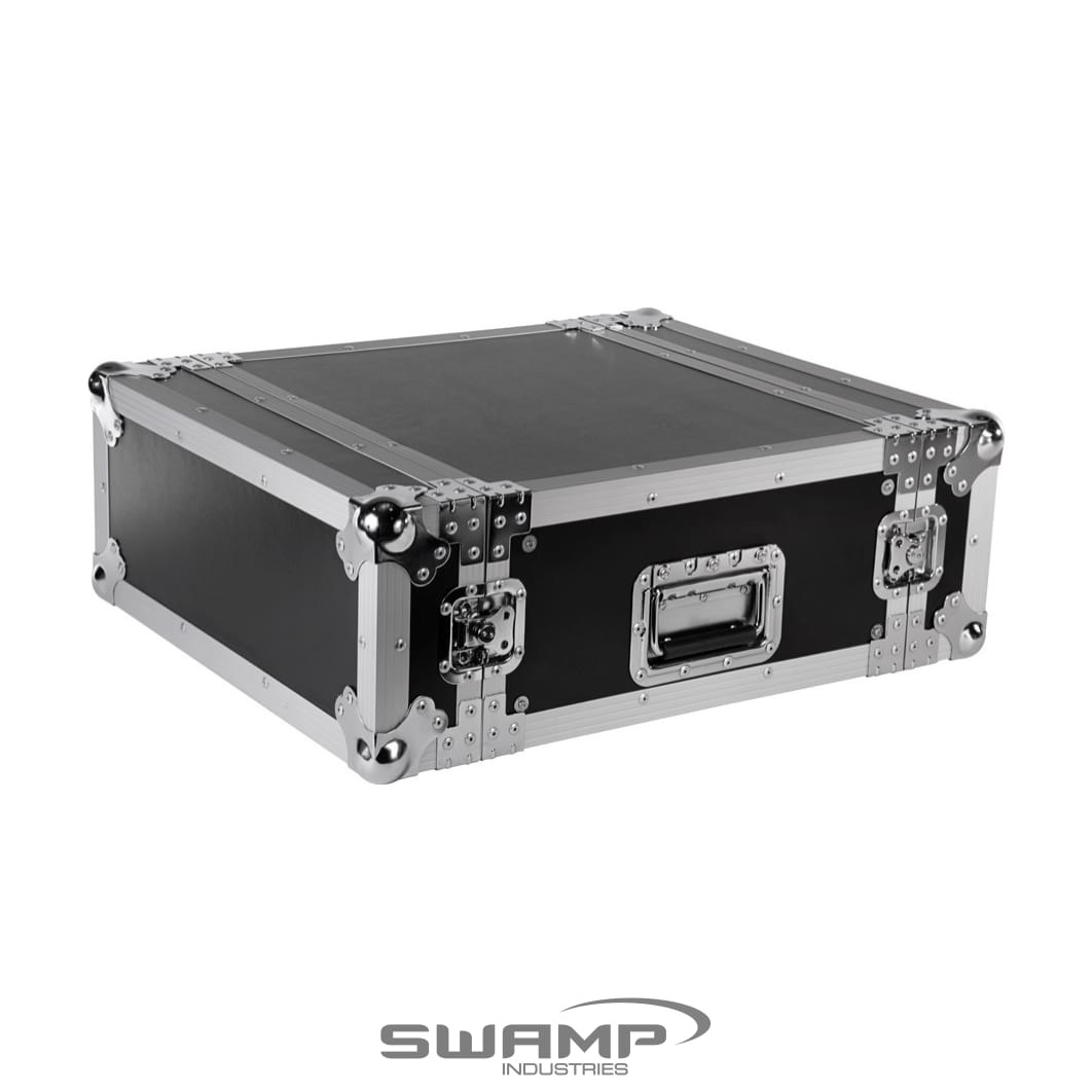 SWAMP Wooden 19 inch Rack 2U Half Depth Flight / Road Case for Audio and AV